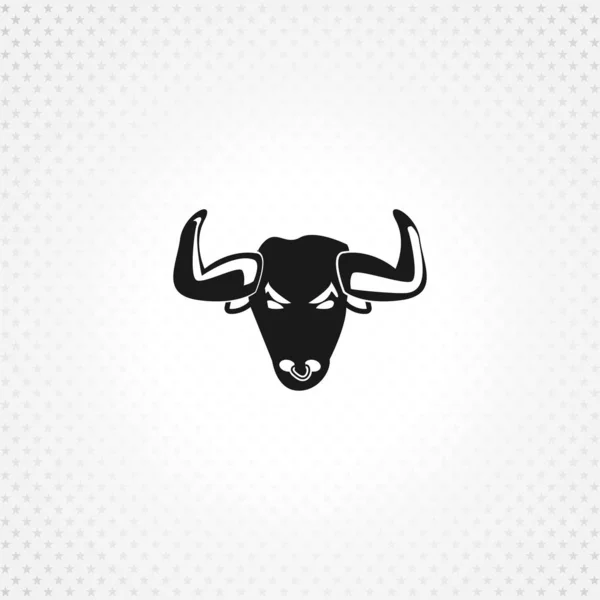Icono de toro sobre fondo blanco — Vector de stock