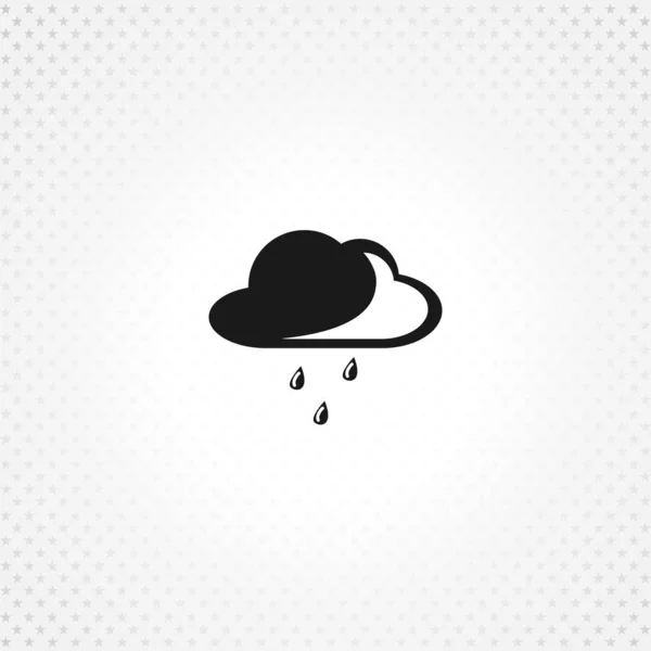 Icono de lluvia sobre fondo blanco — Vector de stock