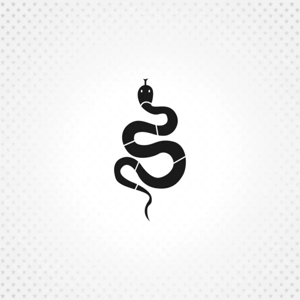 Иконка змеи на белом фоне — стоковый вектор