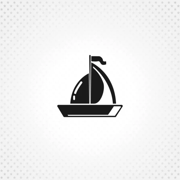 Ikona żeglarstwa na białym tle — Wektor stockowy