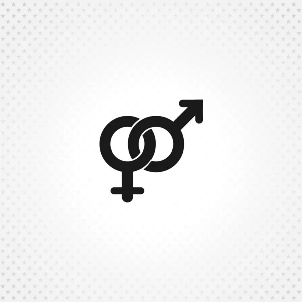 Icona maschile e femminile su sfondo bianco — Vettoriale Stock