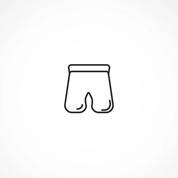 Icona dei pantaloncini su sfondo bianco — Vettoriale Stock