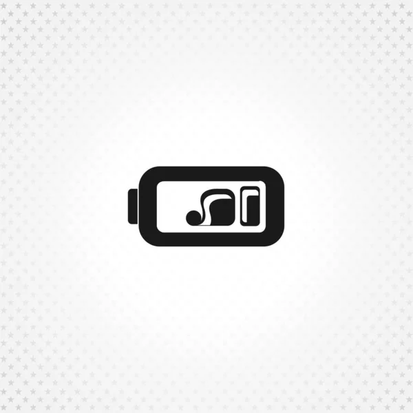Icono de la batería sobre fondo blanco — Archivo Imágenes Vectoriales