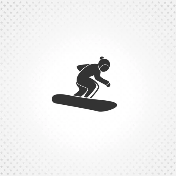 Snowboard ikon på vit bakgrund — Stock vektor