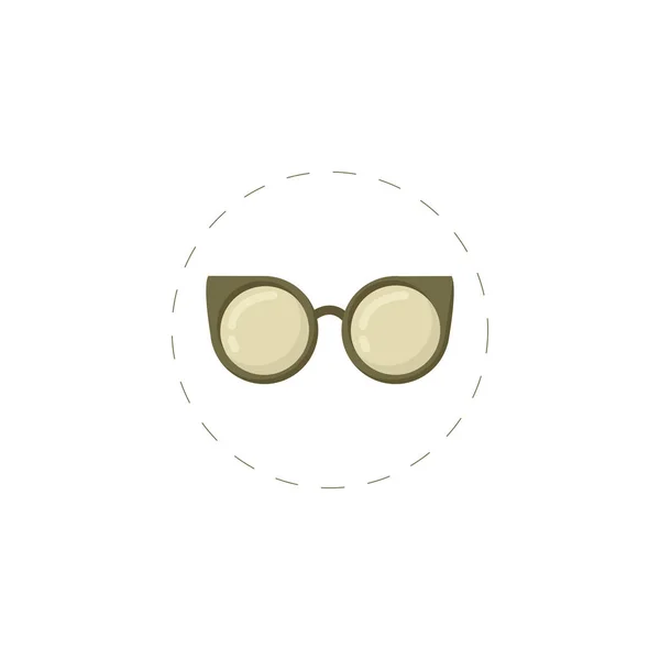Gafas de sol icono plano sobre fondo blanco — Archivo Imágenes Vectoriales