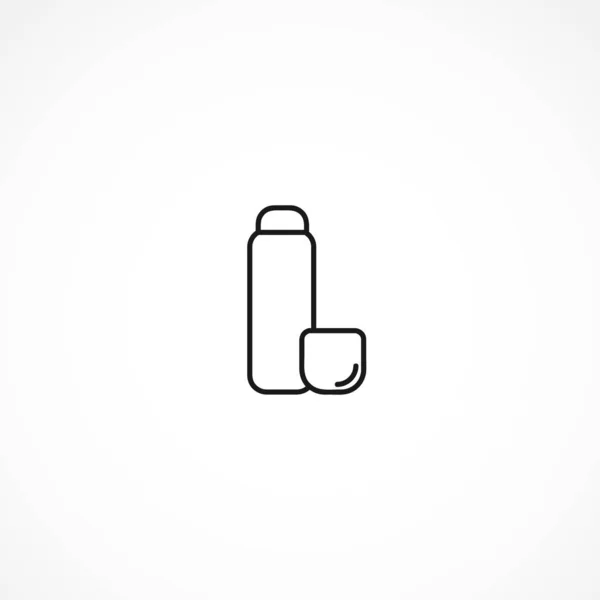 Thermos Bottle icon on white background — Stock Vector