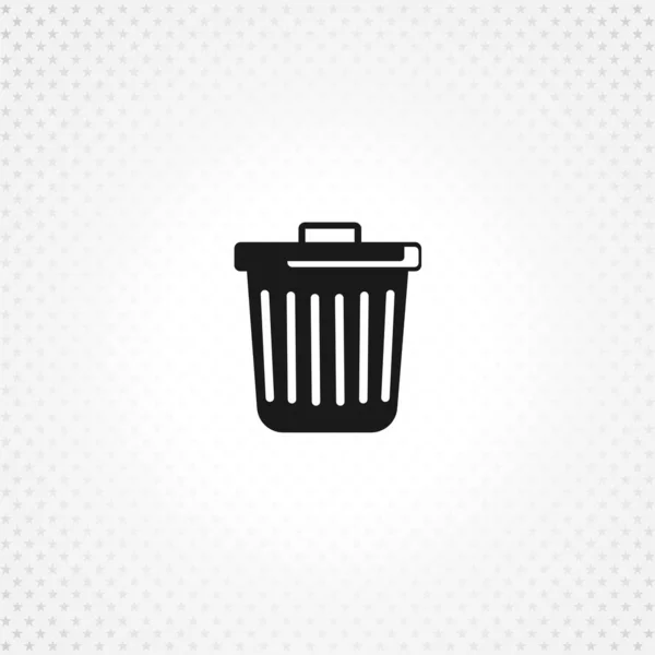 Trash can icon on white background — Stock Vector