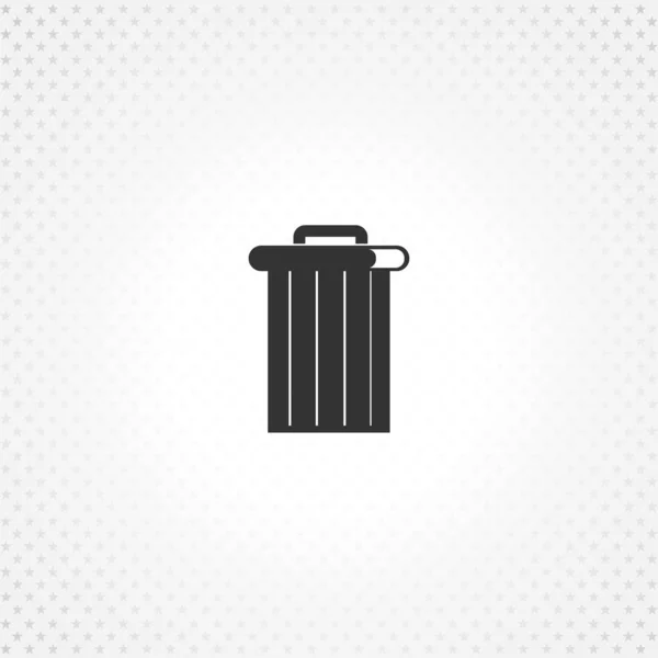 Ícone de lata de lixo no fundo branco —  Vetores de Stock