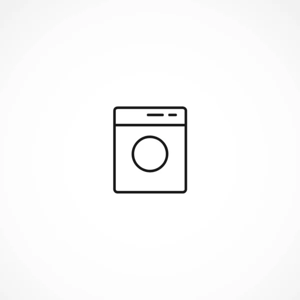 Значок пральної машини на білому тлі — стоковий вектор