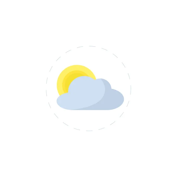 Tiempo pronosticar icono plano sobre fondo blanco — Vector de stock