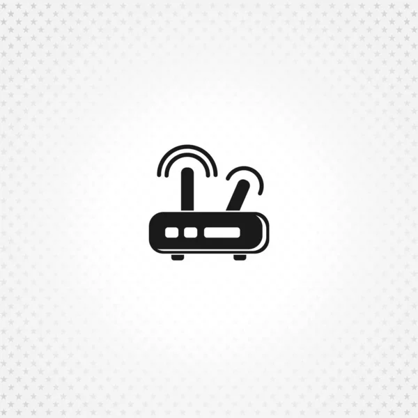 Wi-Fi router icon on white background — ストックベクタ