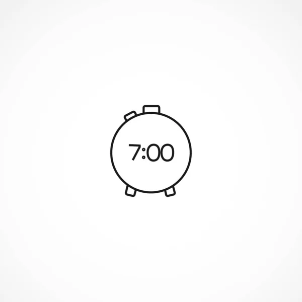 Electronic alarm clock vector icon on white background — ストックベクタ