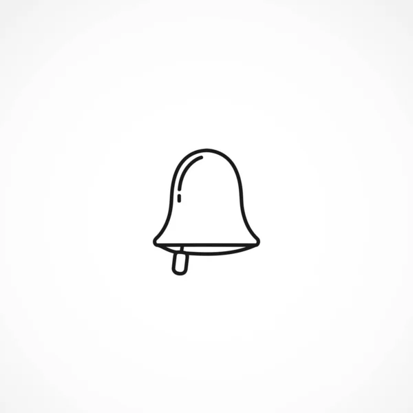Glockenvektorsymbol auf weißem Hintergrund — Stockvektor