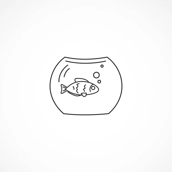 Akvarium fisk vektor ikon på vit bakgrund — Stock vektor