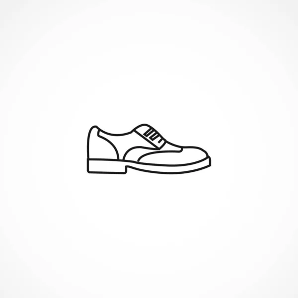 Uomo scarpe vettoriale icona su sfondo bianco — Vettoriale Stock