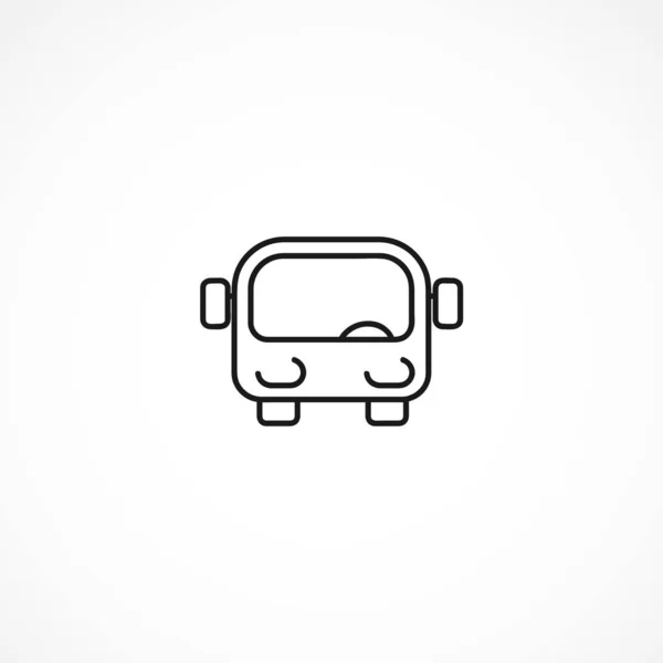 Icono de vector de bus sobre fondo blanco — Vector de stock
