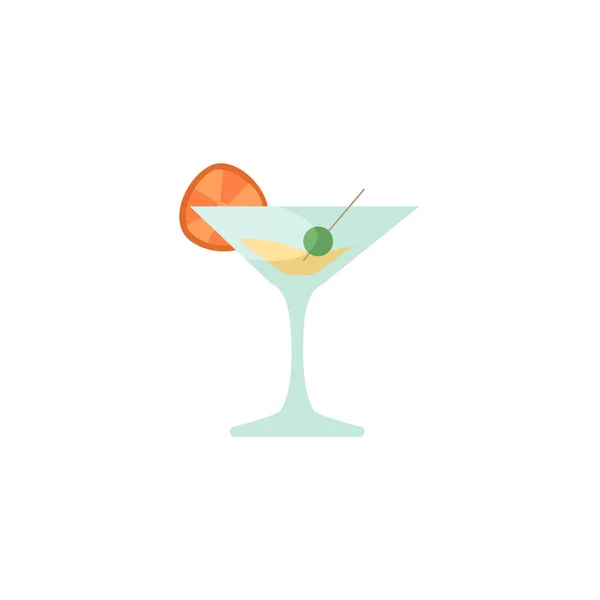 Cocktail flache Illustration auf weißem Hintergrund — Stockvektor