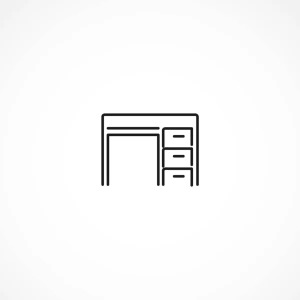 The table icon. Workplace vector icon on white background — ストックベクタ