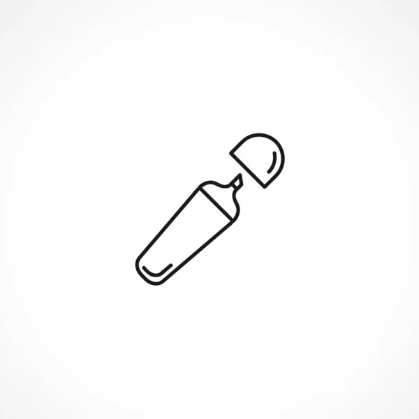 Waterdichte markering pen vector pictogram op witte achtergrond — Stockvector