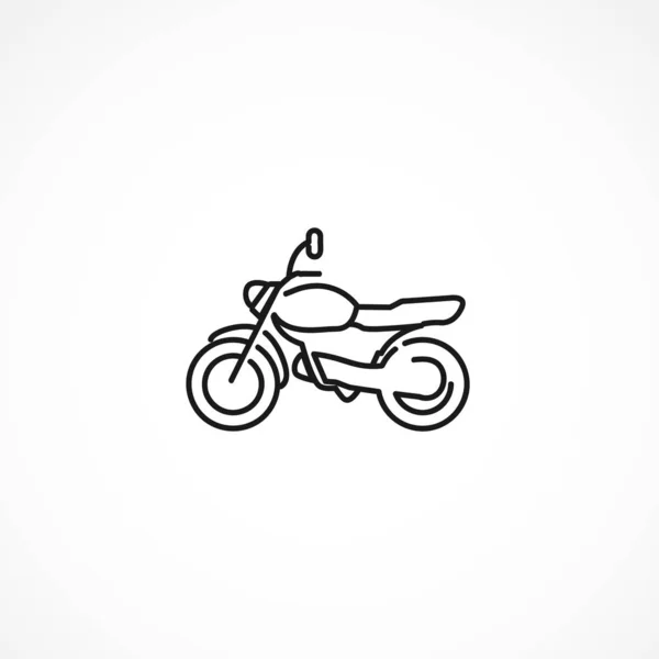 Иконка мотоцикла на белом фоне — стоковый вектор