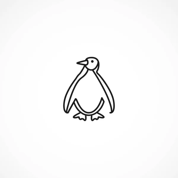 Emperador Pingüino icono de vector sobre fondo blanco — Vector de stock