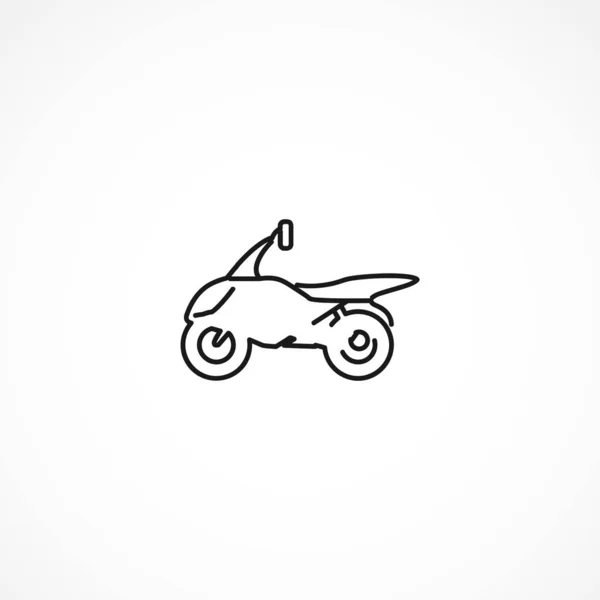 Deporte estilo scooter vector icono sobre fondo blanco — Vector de stock
