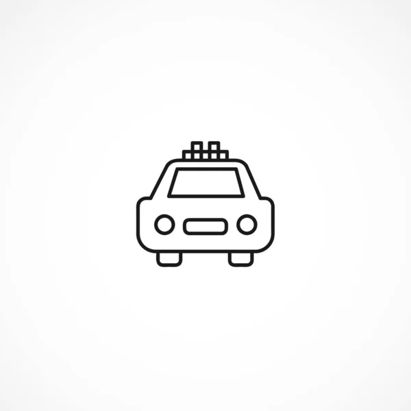 Taxi car vector icon on white background — Stock Vector