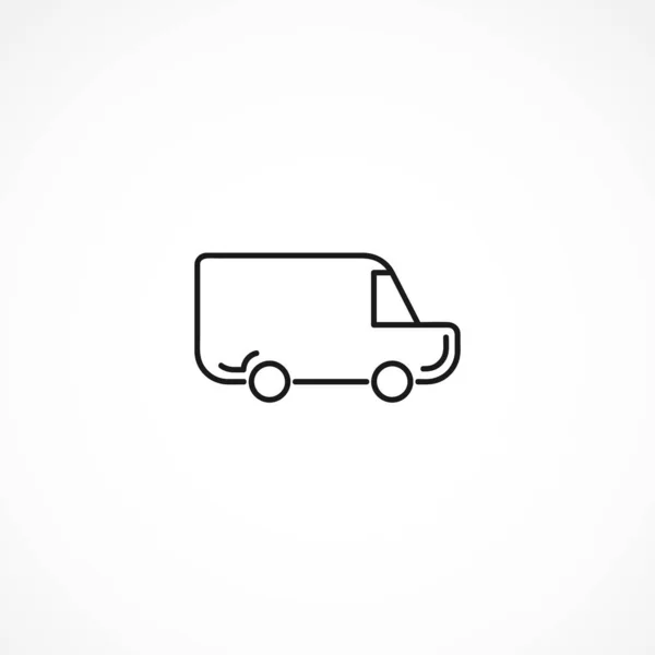 Доставка фургон векторна іконка на білому фоні — стоковий вектор