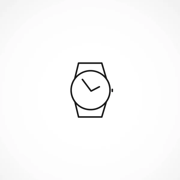 Hand horloge vector pictogram op witte achtergrond — Stockvector