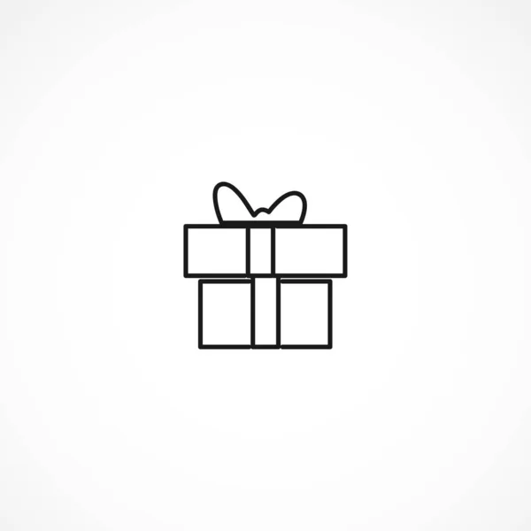 Geschenk-Vektor-Symbol auf weißem Hintergrund — Stockvektor