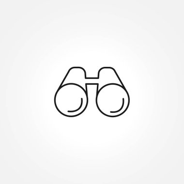 beyaz arkaplanda dürbün simgesi