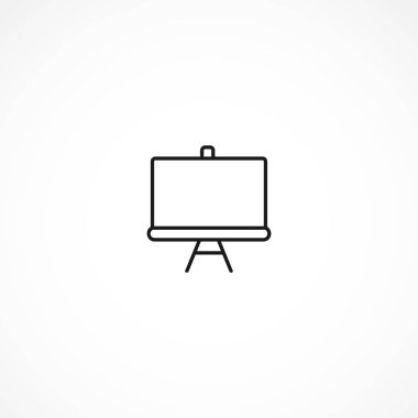 Beyaz arkaplanda tuval vektör simgesi