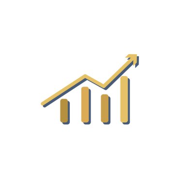 grafik diyagramı düz biçim çizimi. beyaz arkaplanda çizgi film tasarımı