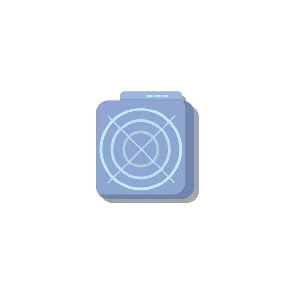 Hornické Asic zařízení plochá ikona na bílém pozadí — Stockový vektor