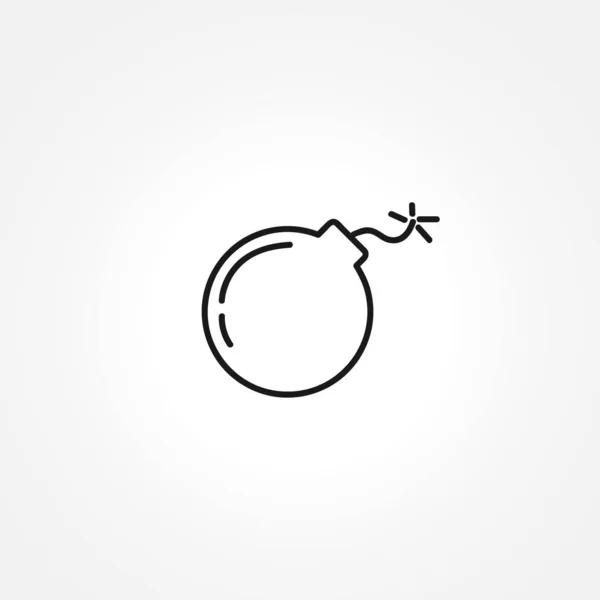 Bomb icon on white background — Stock Vector