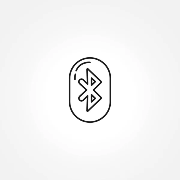 白い背景の上の Bluetooth アイコン — ストックベクタ