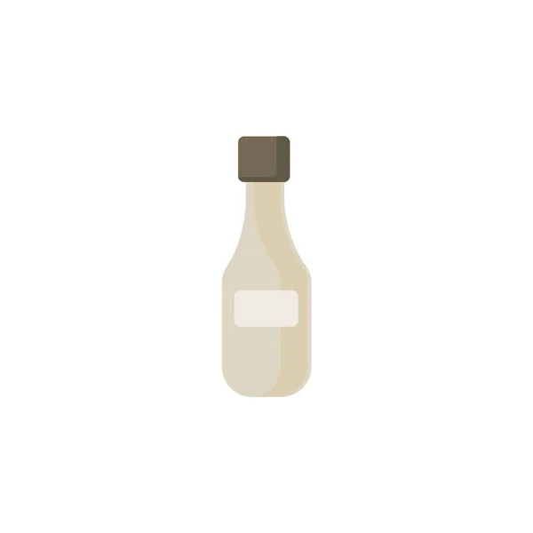 Soda bottle flat icon on white background — ストックベクタ