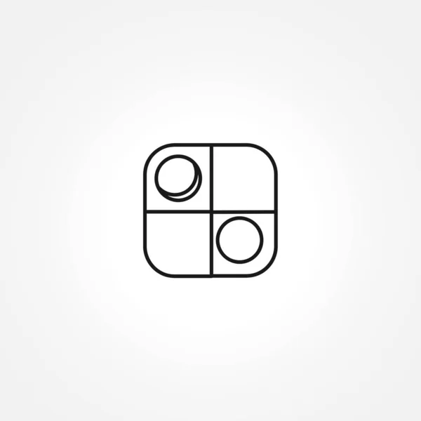 Game of checkers icon on white background — ストックベクタ