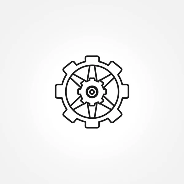 Gear icon. mechanism icon on white background — ストックベクタ