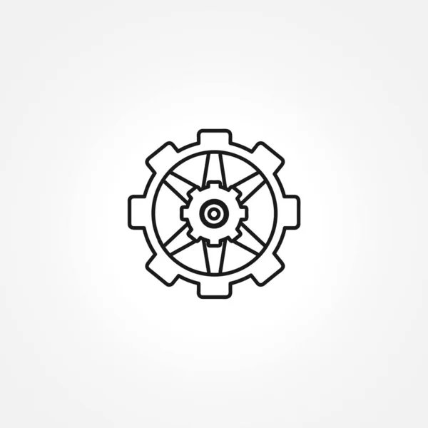 Gear icon. mechanism icon on white background — 스톡 벡터