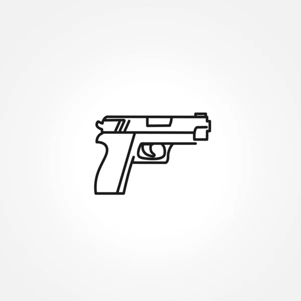 Значок пистолета на белом фоне — стоковый вектор