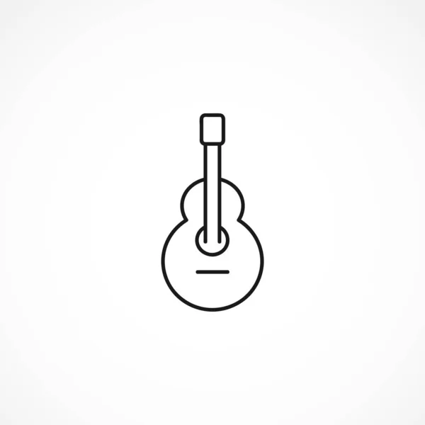 Icono de vector de guitarra sobre fondo blanco — Vector de stock