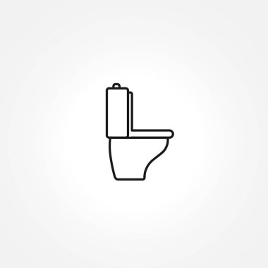 tuvalet simgesi beyaz zemin üzerine