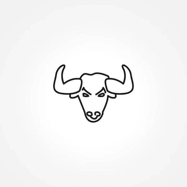 Icono de toro sobre fondo blanco — Vector de stock