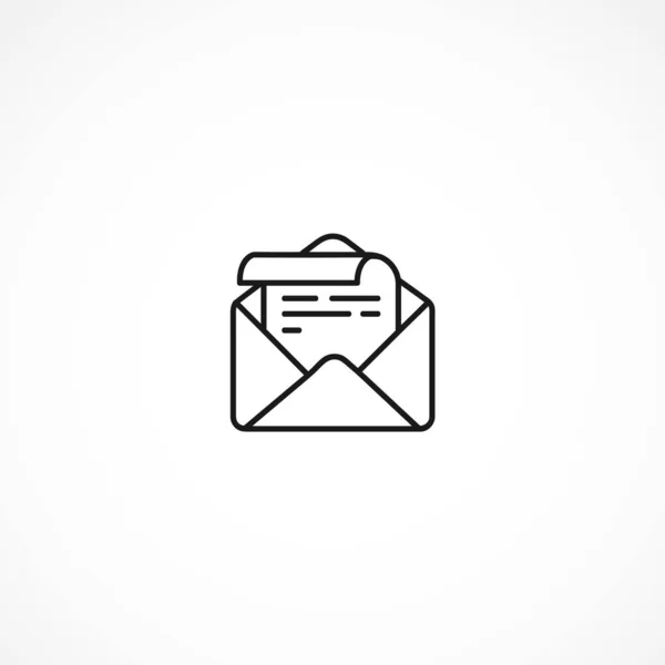 Letter envelope. mail icon on white background — 스톡 벡터