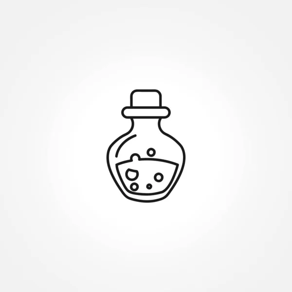 Poison bottle icon on white background — Stock Vector