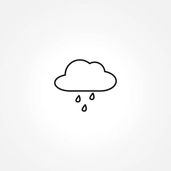 Icono de lluvia sobre fondo blanco — Vector de stock