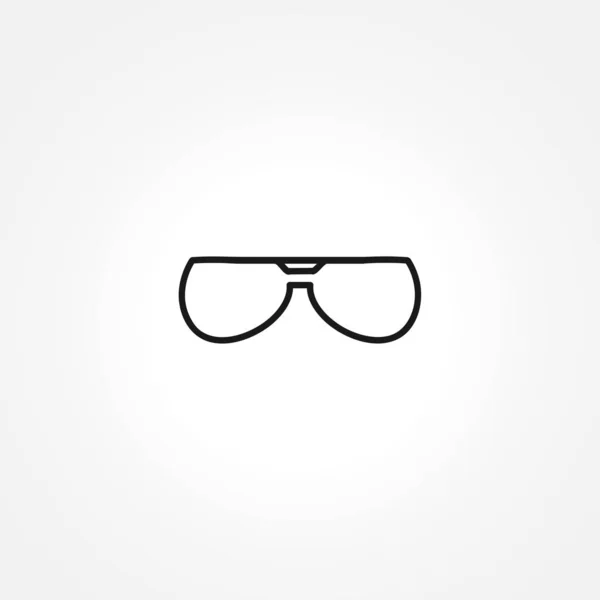 Óculos de sol ícone no fundo branco — Vetor de Stock