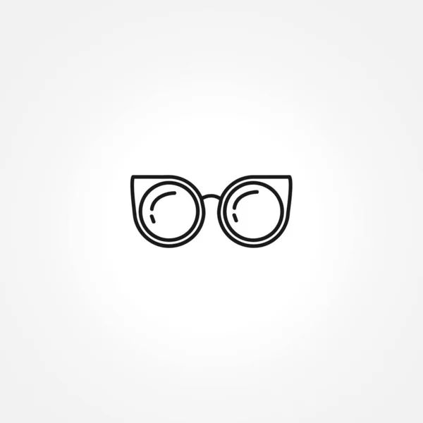 하얀 배경 위에 있는 선글라스 아이콘 — 스톡 벡터