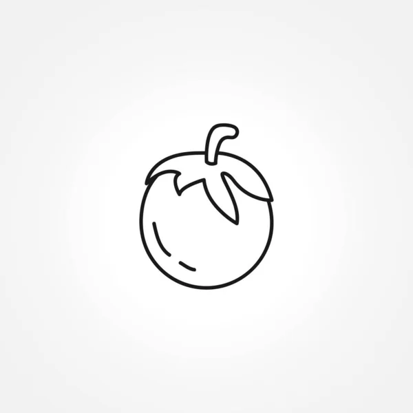 Icono de tomate sobre fondo blanco — Vector de stock